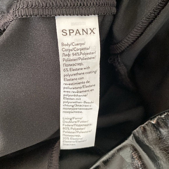 Spanx Faux Patent Leather Leggings size Small PETITE - Picture 7 of 9